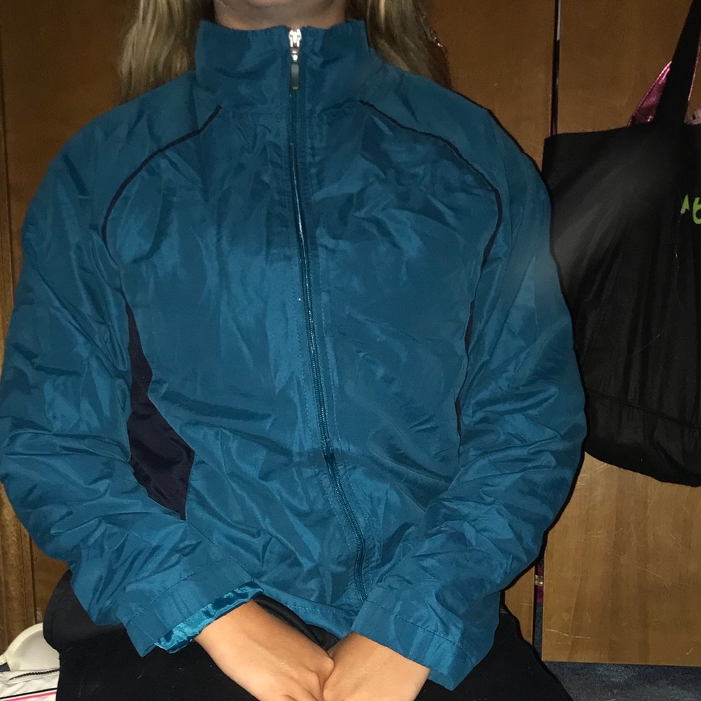 Blue windbreaker